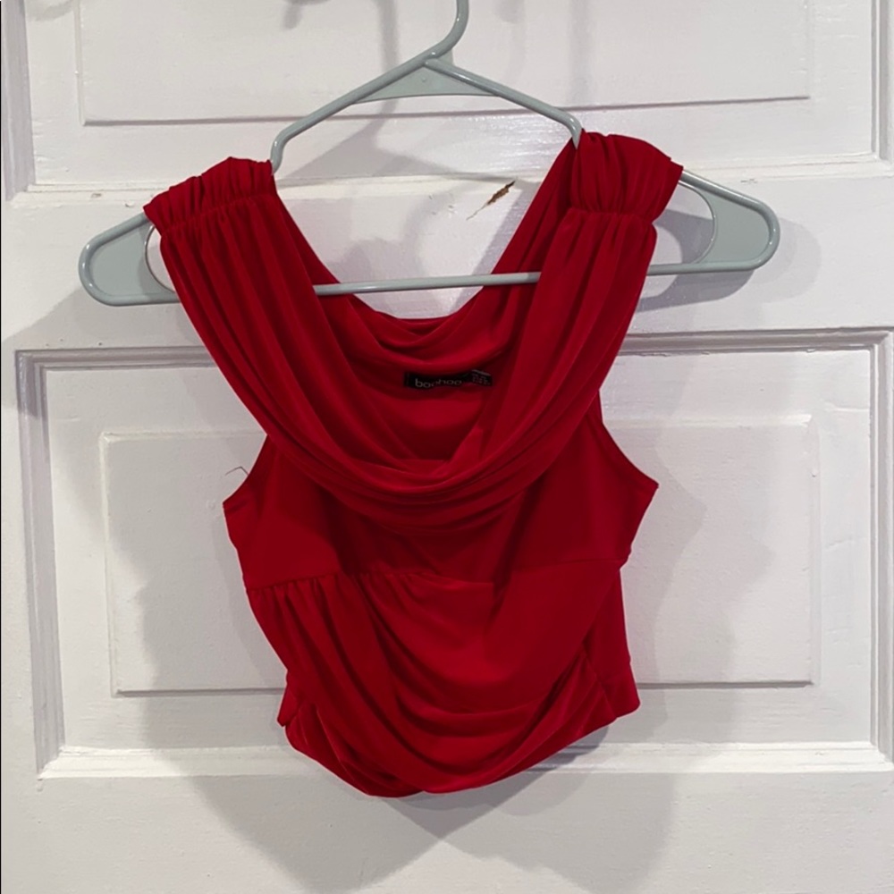 Red off the shoulder top